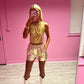 Gold metallic shorts