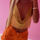 Gold chain mail top