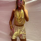 Gold metallic shorts