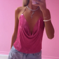 Pink chain mail top