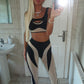 Black mesh leggings