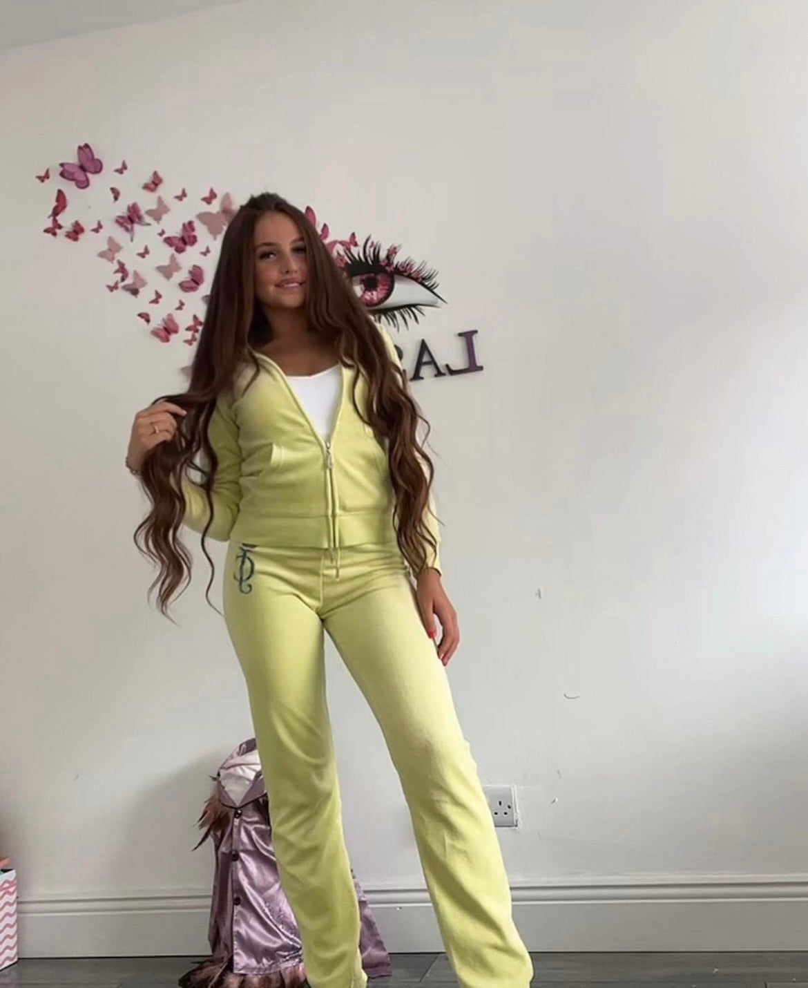 Limited edition neon yellow tracksuit