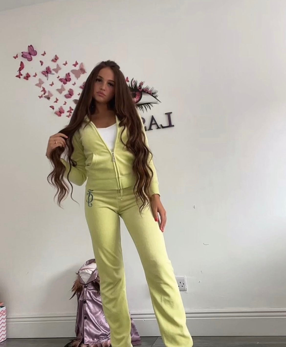 Limited edition neon yellow tracksuit