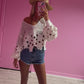 White crochet jumper
