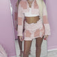 Deluxe Pink denim reworked jacket